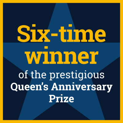 Six-time winner of the prestigious Queen's Anniversary Prize